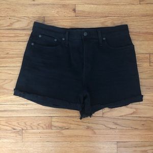 Madewell black denim shorts, size 32.